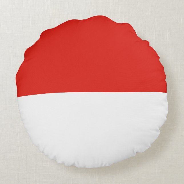 Cojín Redondo Bandera de Indonesia (Reverso)