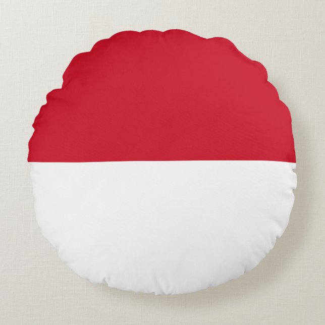 Cojín Redondo Bandera de Indonesia (indonesia) (Anverso)