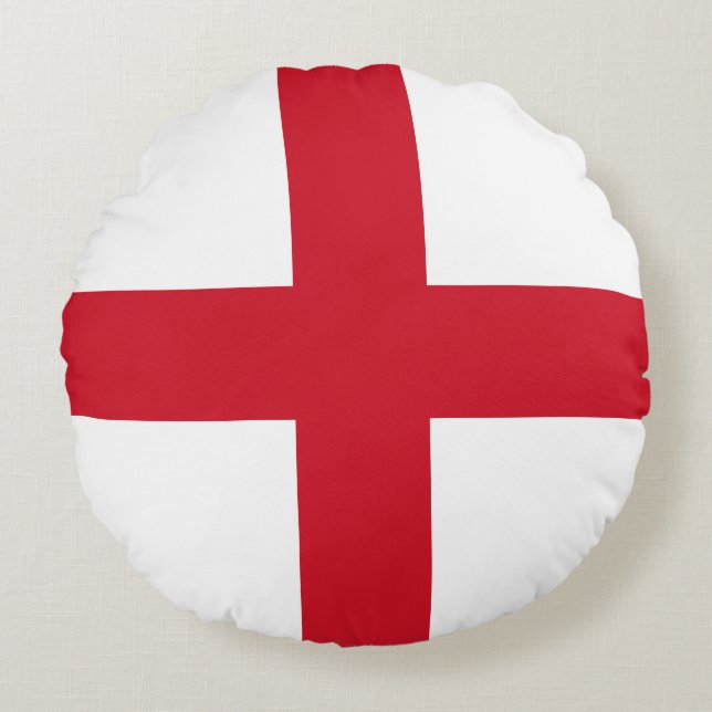 Cojín Redondo Bandera de Inglaterra (Anverso)
