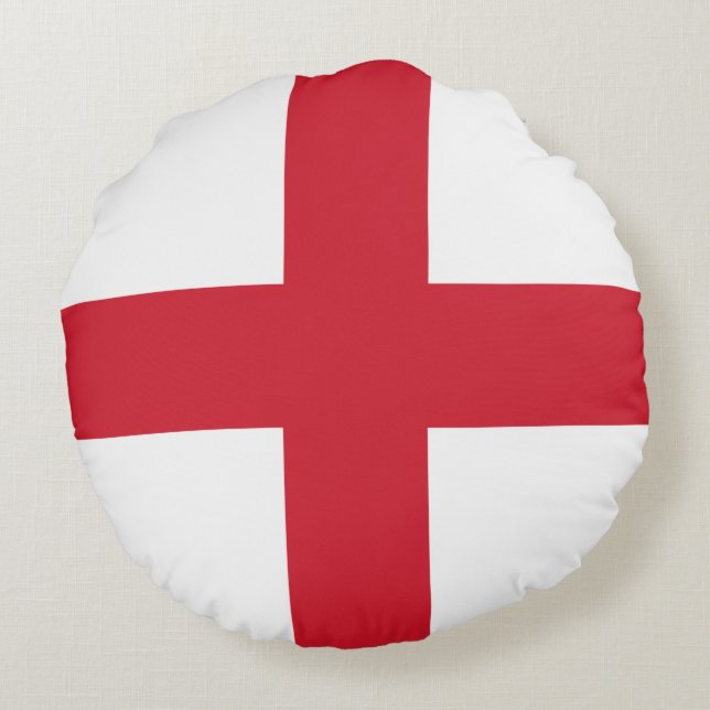 Cojín Redondo Bandera de Inglaterra (Inglaterra) (Reverso)