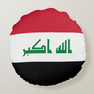 Cojín Redondo Bandera de Iraq