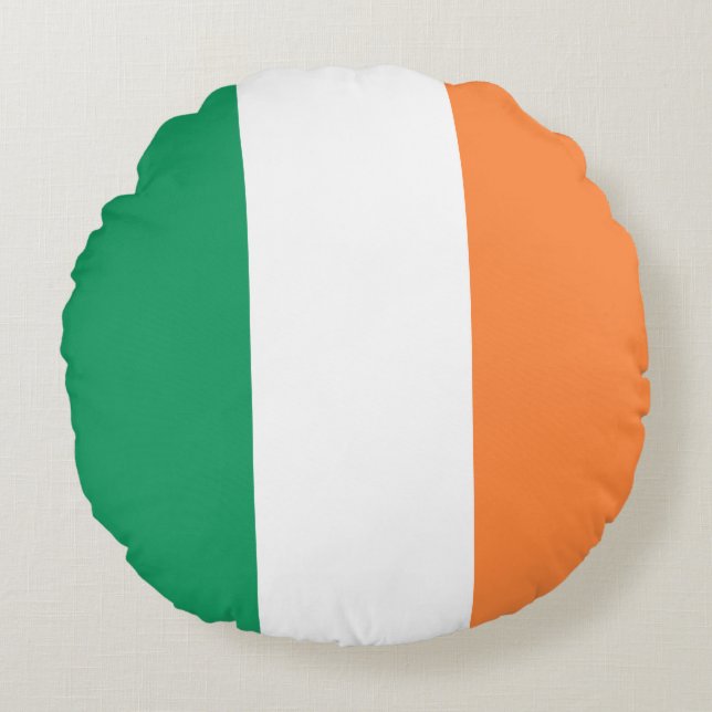 Cojín Redondo Bandera de Irlanda (Anverso)