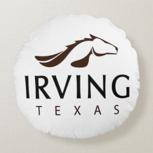 Cojín Redondo Bandera de Irving (Texas) City