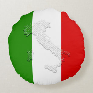 Cojín Redondo Bandera de Italia