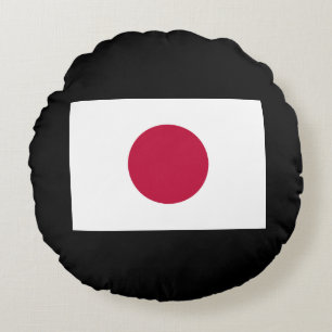 Cojín Redondo Bandera de Japón: Hinomaru, Nisshōki, Sol Naciente