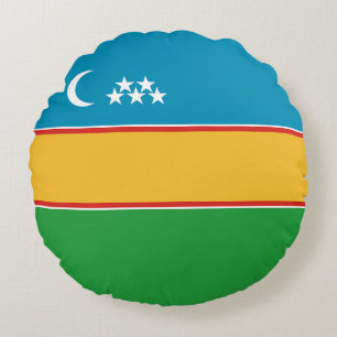 Cojín Redondo Bandera de Karakalpakistán