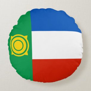 Cojín Redondo Bandera de Khakassia