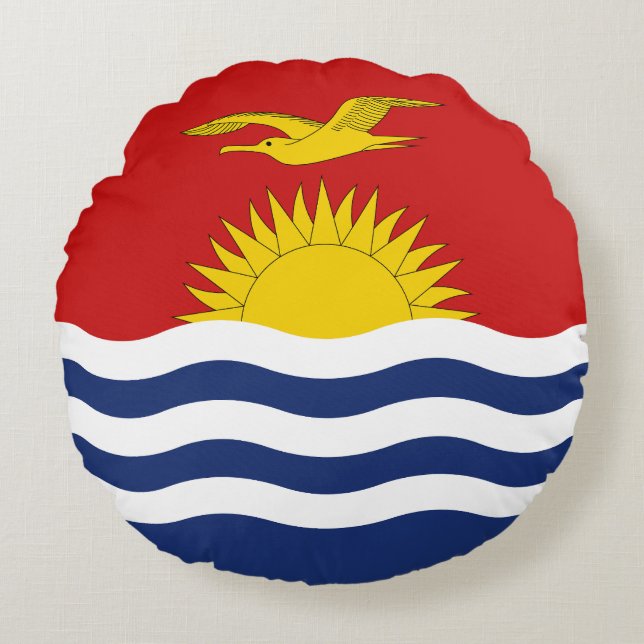 Cojín Redondo Bandera de Kiribati (Anverso)