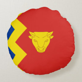 Cojín Redondo Bandera de la ciudad de Birmingham