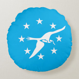Cojín Redondo Bandera de la ciudad de Corpus Christi (Texas)