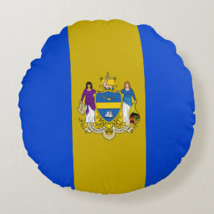 Cojín Redondo Bandera de la ciudad de Filadelfia (Pensilvania)