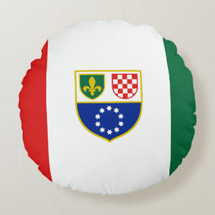Cojín Redondo Bandera de la Federación de Bosnia-Herzegovina