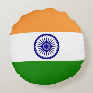 Cojín Redondo Bandera de la India