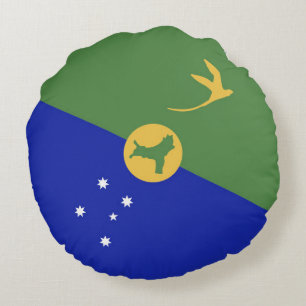 Cojín Redondo Bandera de la isla de los navidades