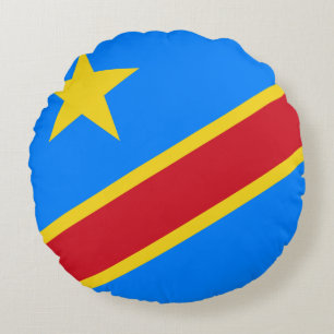 Cojín Redondo Bandera de la República Democrática del Congo