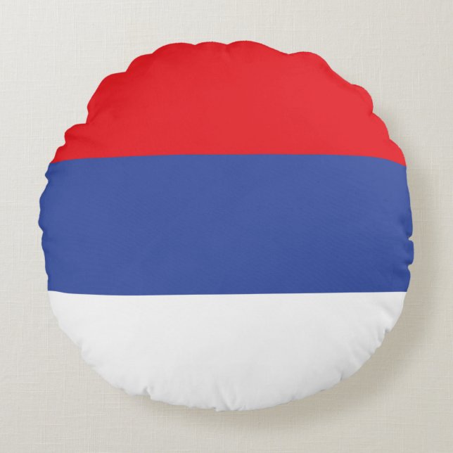 Cojín Redondo Bandera de la República Srpska (Anverso)
