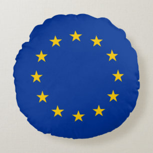 Cojín Redondo Bandera de la Unión Europea