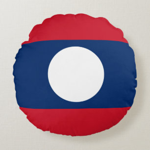 Cojín Redondo Bandera de Laos
