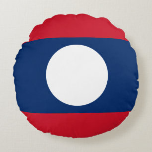 Cojín Redondo Bandera de Laos