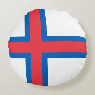Cojín Redondo Bandera de las Islas Feroe