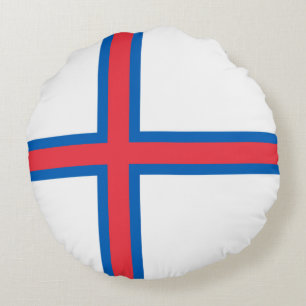 Cojín Redondo Bandera de las Islas Feroe