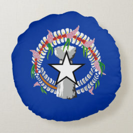 Cojín Redondo Bandera de las Islas Marianas del Norte