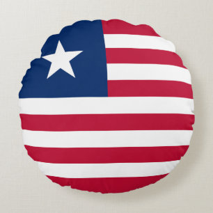 Cojín Redondo Bandera de Liberia