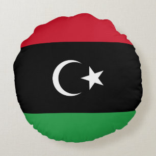 Cojín Redondo Bandera de Libia