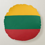 Cojín Redondo Bandera de Lituania<br><div class="desc">Bandera patriótica de Lituania.</div>