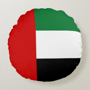 Cojín Redondo Bandera de los Emiratos Árabes Unidos