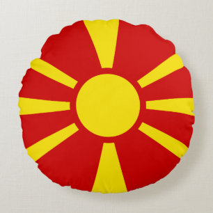 Cojín Redondo Bandera de Macedonia (macedonia)