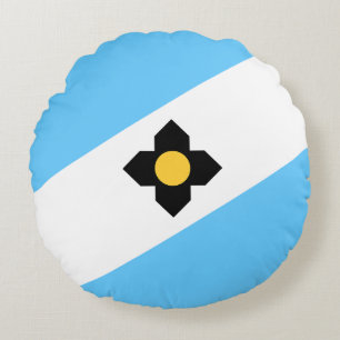 Cojín Redondo Bandera de Madison, Wisconsin