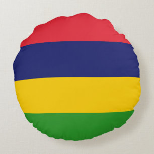 Cojín Redondo Bandera de Mauricio