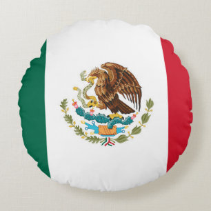 Cojín Redondo Bandera de México