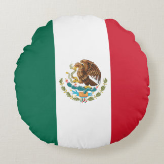 Cojín Redondo Bandera de México, Mexico Flag República