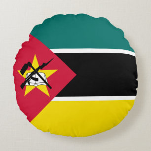 Cojín Redondo Bandera de Mozambique