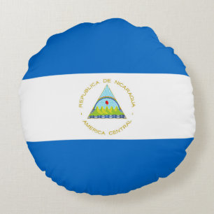 Cojín Redondo Bandera de Nicaragua