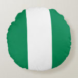 Cojín Redondo Bandera de Nigeria<br><div class="desc">Bandera de Nigeria</div>