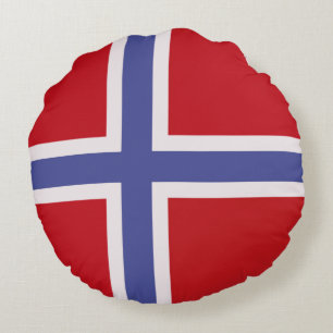 Cojín Redondo Bandera de Noruega
