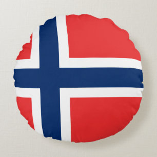 Cojín Redondo Bandera de Noruega (noruego)