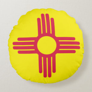 Cojín Redondo Bandera de Nuevo México