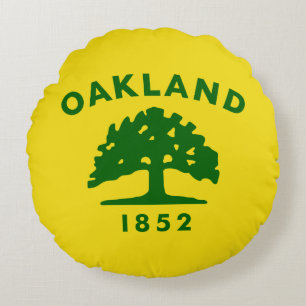 Cojín Redondo Bandera de Oakland (California)