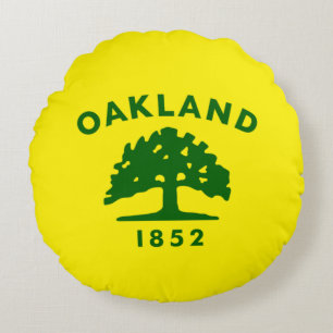Cojín Redondo Bandera de Oakland (California) City