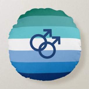 Cojín Redondo Bandera de orgullo gay MLM