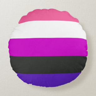 Cojín Redondo Bandera de orgullo genderfluid