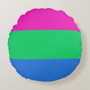 Cojín Redondo Bandera de orgullo polissexual