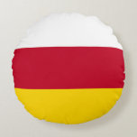 Cojín Redondo Bandera de Osetia del Norte<br><div class="desc">Bandera patriótica de Osetia del Norte Alania.</div>