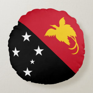 Cojín Redondo Bandera de Papua Nueva Guinea