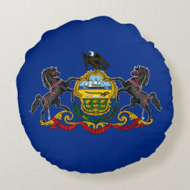 Cojín Redondo Bandera de Pensilvania