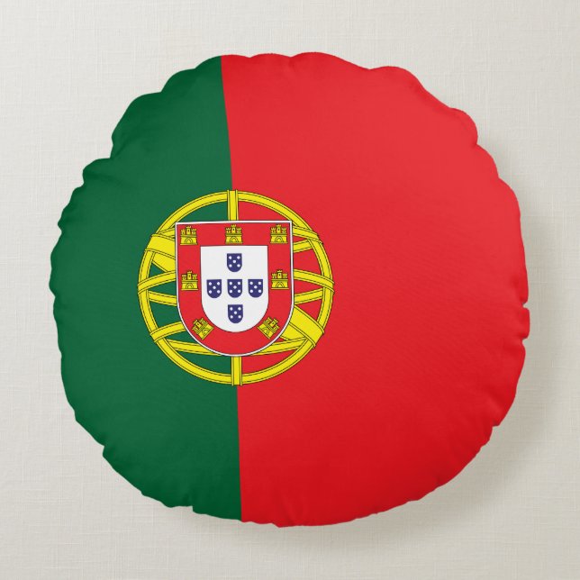 Cojín Redondo Bandera de Portugal (Anverso)